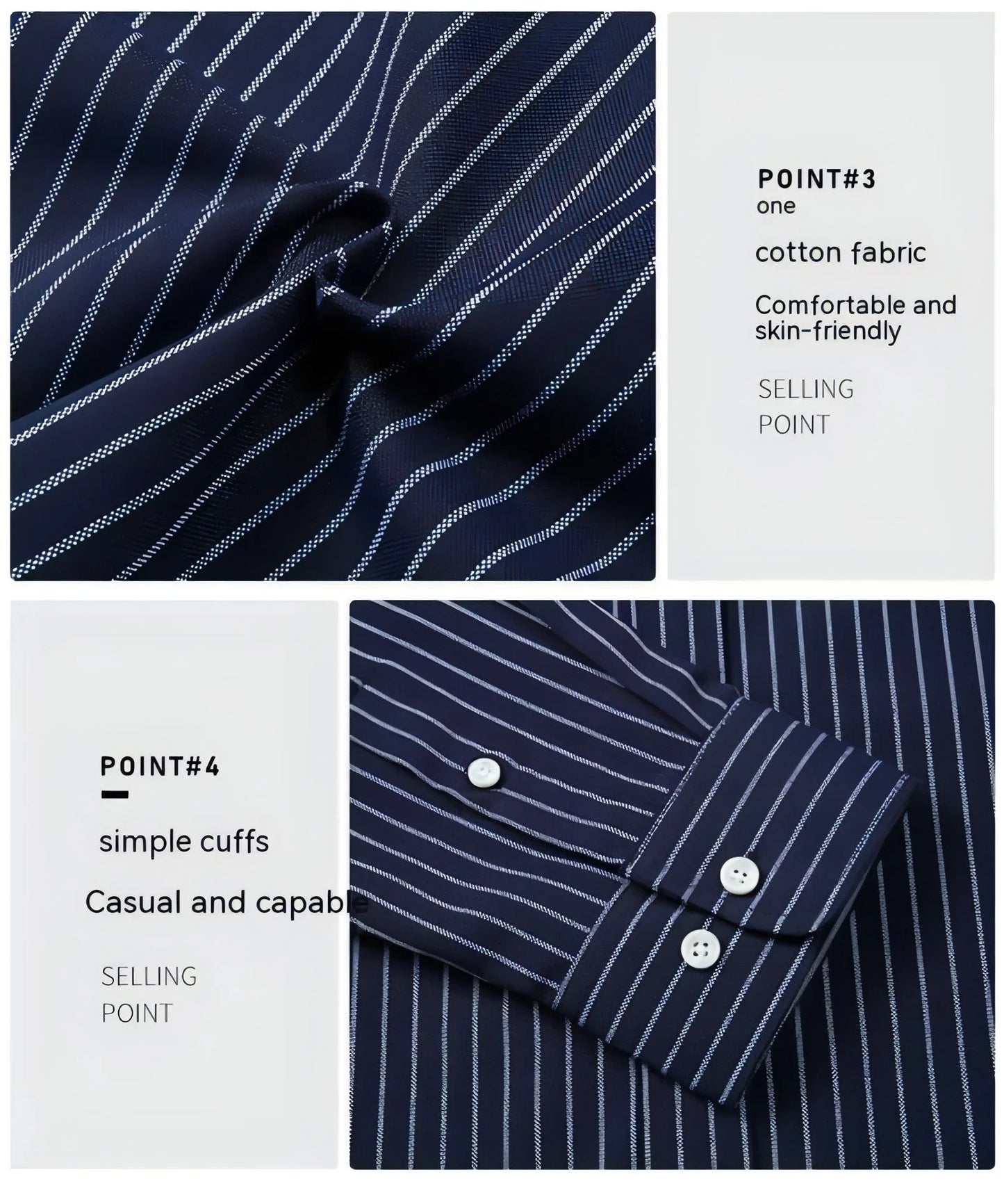 Men Business Trends Cotton Long Sleeve DressShirt - Which Mark