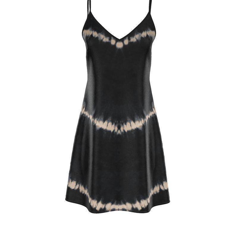 Vela Silk Dress in Black Shibori - Which Mark