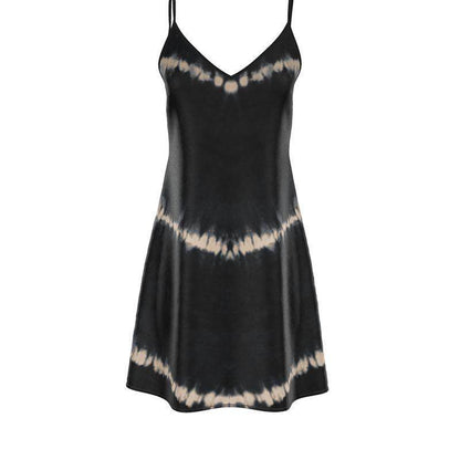 Vela Silk Dress in Black Shibori - Which Mark