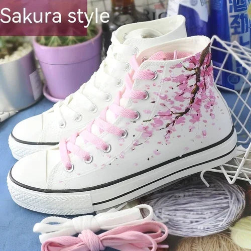 High Top Canvas Shoes For Summer And Autumn Women - Which Mark
