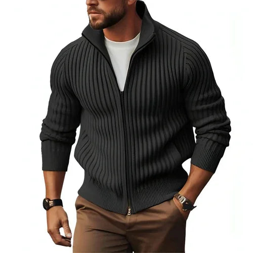 Zipper Outerwear Sweater Coat For Men Fleece-lined Thickened Winter - Which Mark