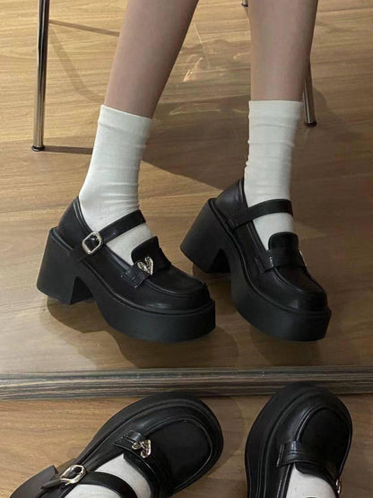 Classy High Heels With Skirt Mary Jane Shoes - Which Mark