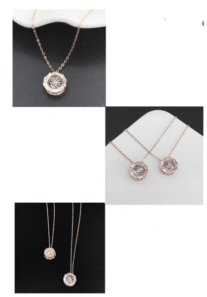 Rose Gold Pulsatile Heart Diamond Pendant Clavicle Chain - Which Mark