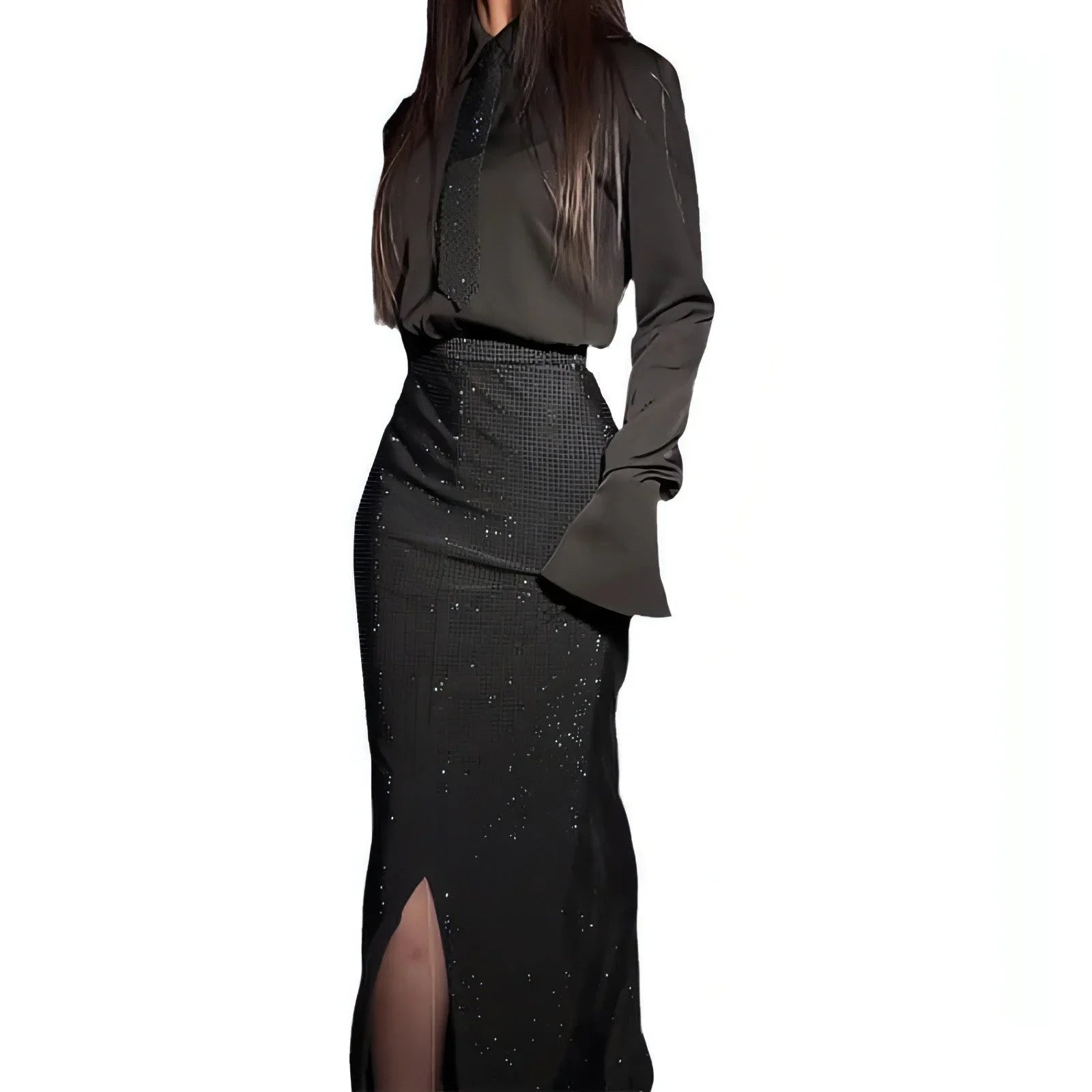 Heavy Industry Hot Diamond Split Wrap Hip Skirt Set - Which Mark