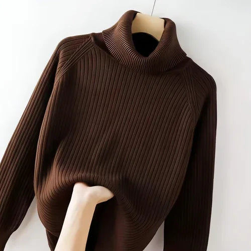 Turtleneck Bottoming Oversized Knit Sweater - Which Mark