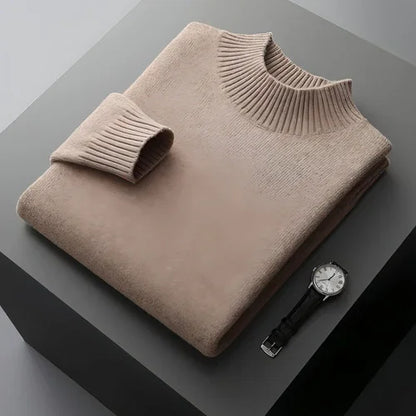 Mock Neck Sweater Men's Pure Wool - Which Mark