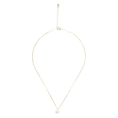 14K Gold Plated Solitaire Necklace - Which Mark