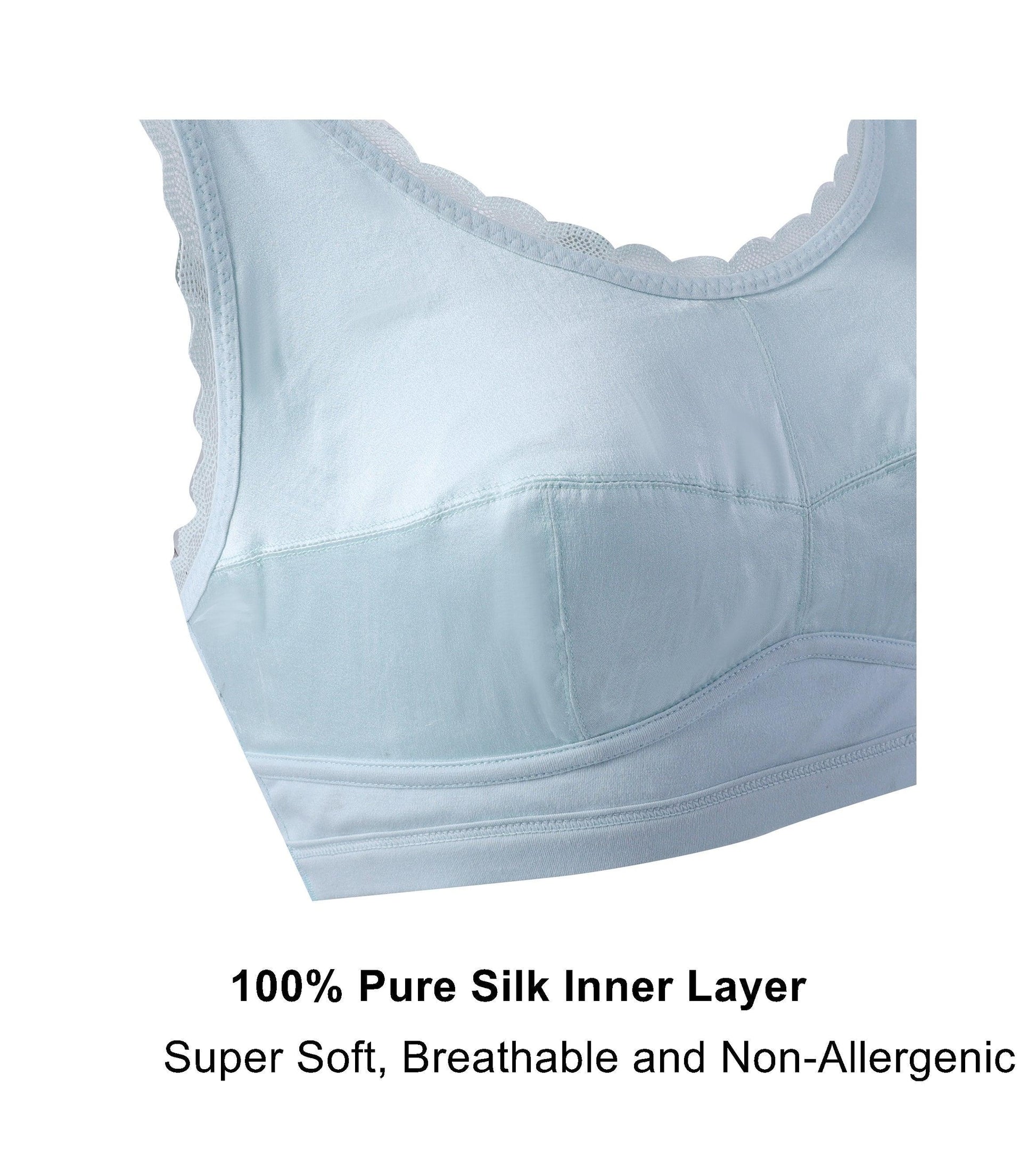 Georgia - Silk Back Support Full Coverage Wireless Organic Cotton Bra - Which Mark