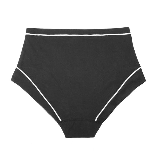 Snowdrop - Silk & Organic Cotton Full Brief in Black - Which Mark