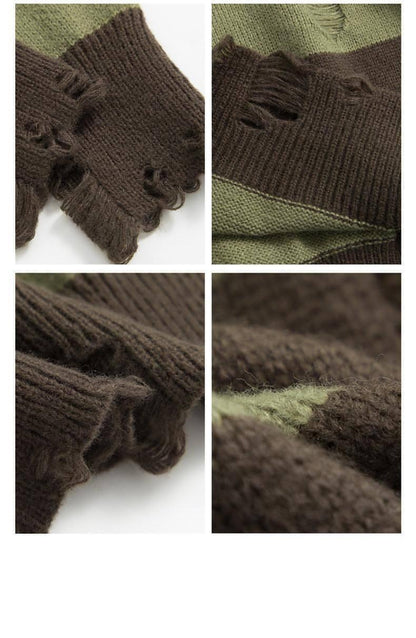 Autumn Hooded Sweater Women Contrast Stripe Thin - Which Mark