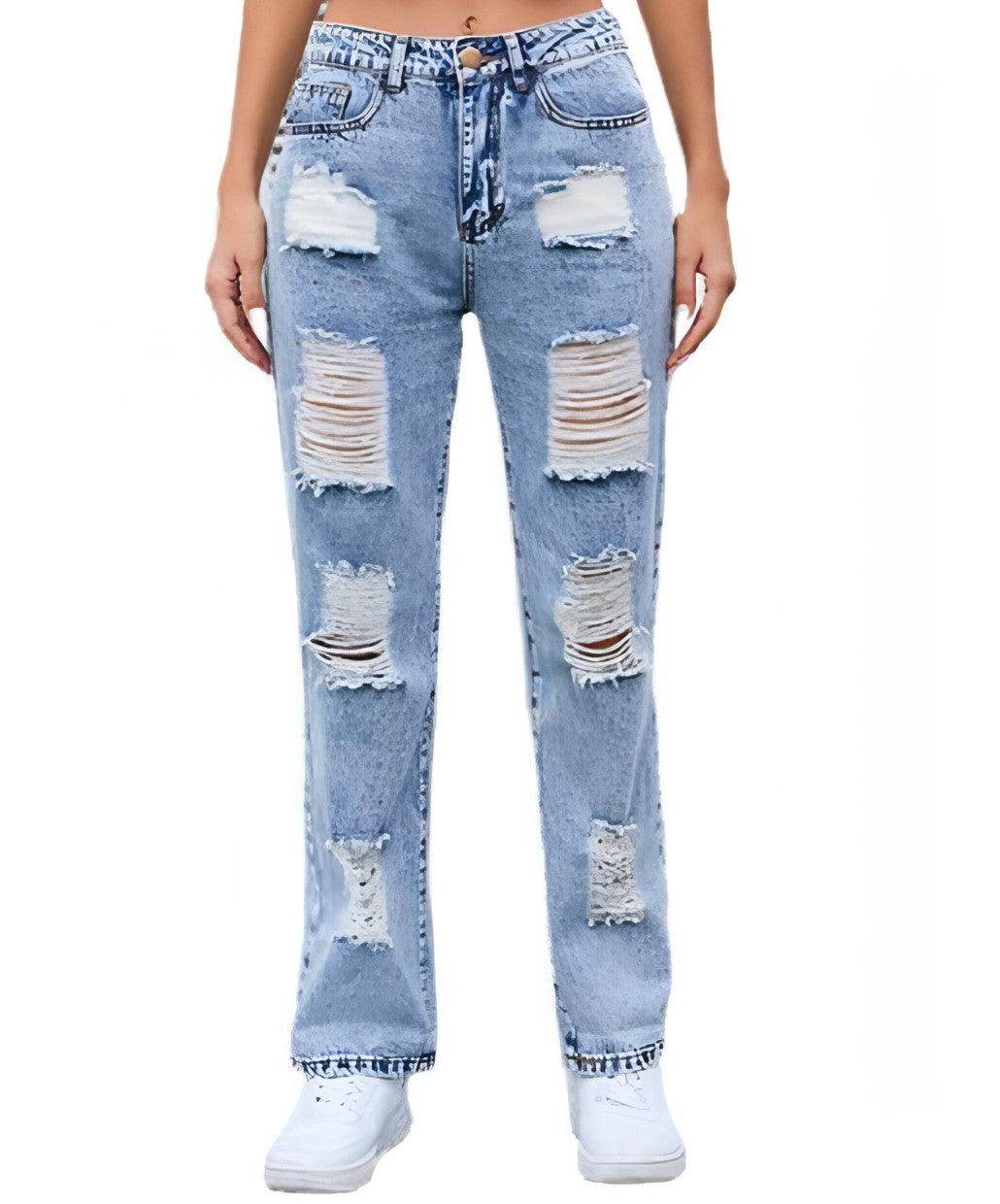 DenimDare™ – Washed Ripped Slim Jeans - Which Mark