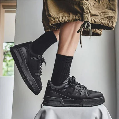 Black American Retro Platform Sports Board Shoes - Which Mark