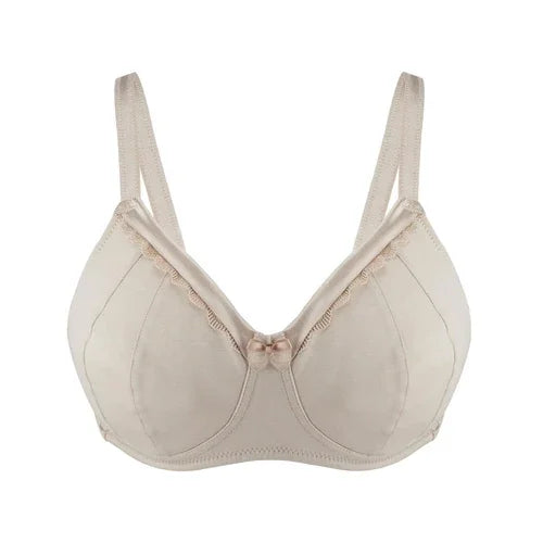 Ivory-Supportive Non-Wired Silk & Organic Cotton Full Cup Bra with - Which Mark