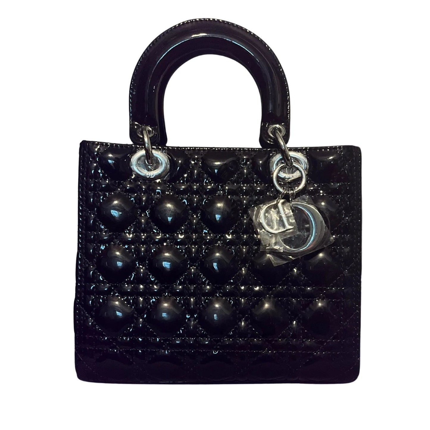 BLACK CANNAGE LAMBSKIN MEDIUM LADY BAG - Which Mark