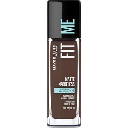 Maybelline New York Fit Me Matte + Poreless Foundation Makeup, Ultra-Lightweight Formula Controls Shine, for Normal to Oily Skin, Natural Ivory, 112, 30 ml - Which Mark
