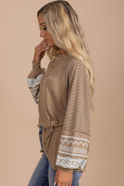 Sweater Round Neck Long Sleeves Top For Women - Which Mark