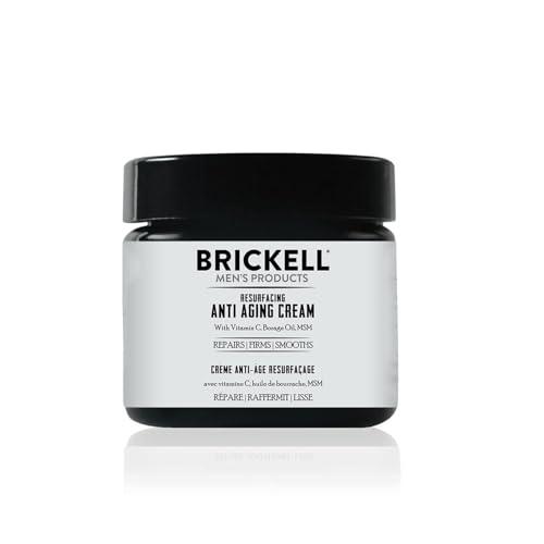 Brickell Men's Products Resurfacing Anti-Aging Cream For Men, Natural and Organic Vitamin C Cream, 2 Ounce, Unscented - Which Mark