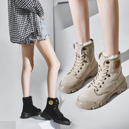 Plus velvet tube cotton shoes - Which Mark
