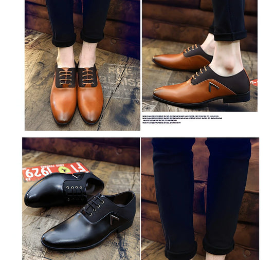Men's business leather shoes lage size 445678 leather shoes male - Which Mark