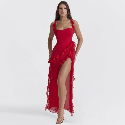 Female Summer Fashionable Stringy Selvedge Stitching Temperament Dress - Which Mark
