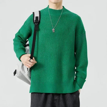 Half High Necked Sweater For Men's Casual Knitwear Outerwear - Which Mark