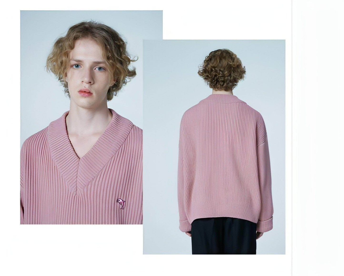 New V-neck Sweater Women Loose-fitting Outer Top - Which Mark