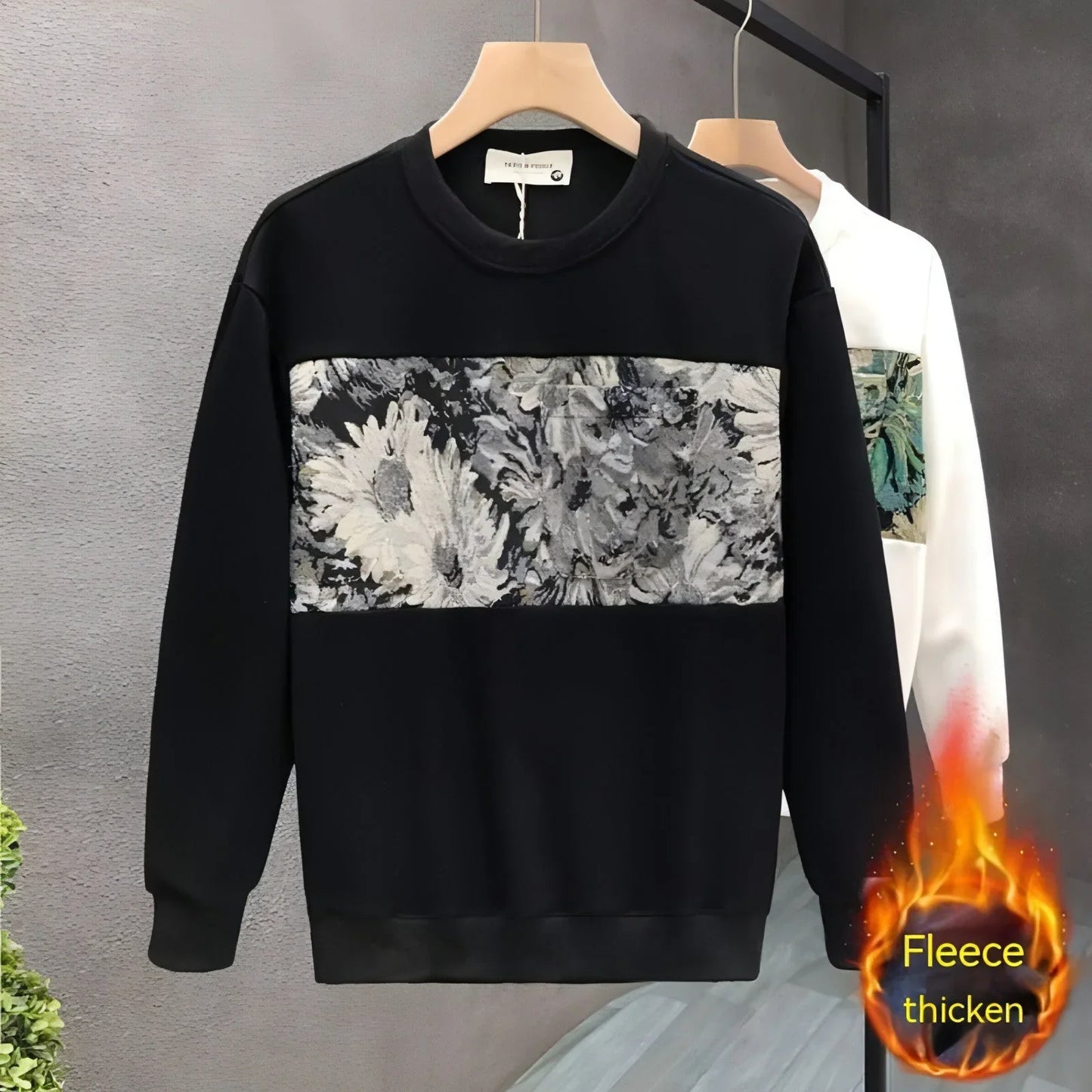 Fashion Brand Crew Neck Pullover Sweatshirt Men - Which Mark
