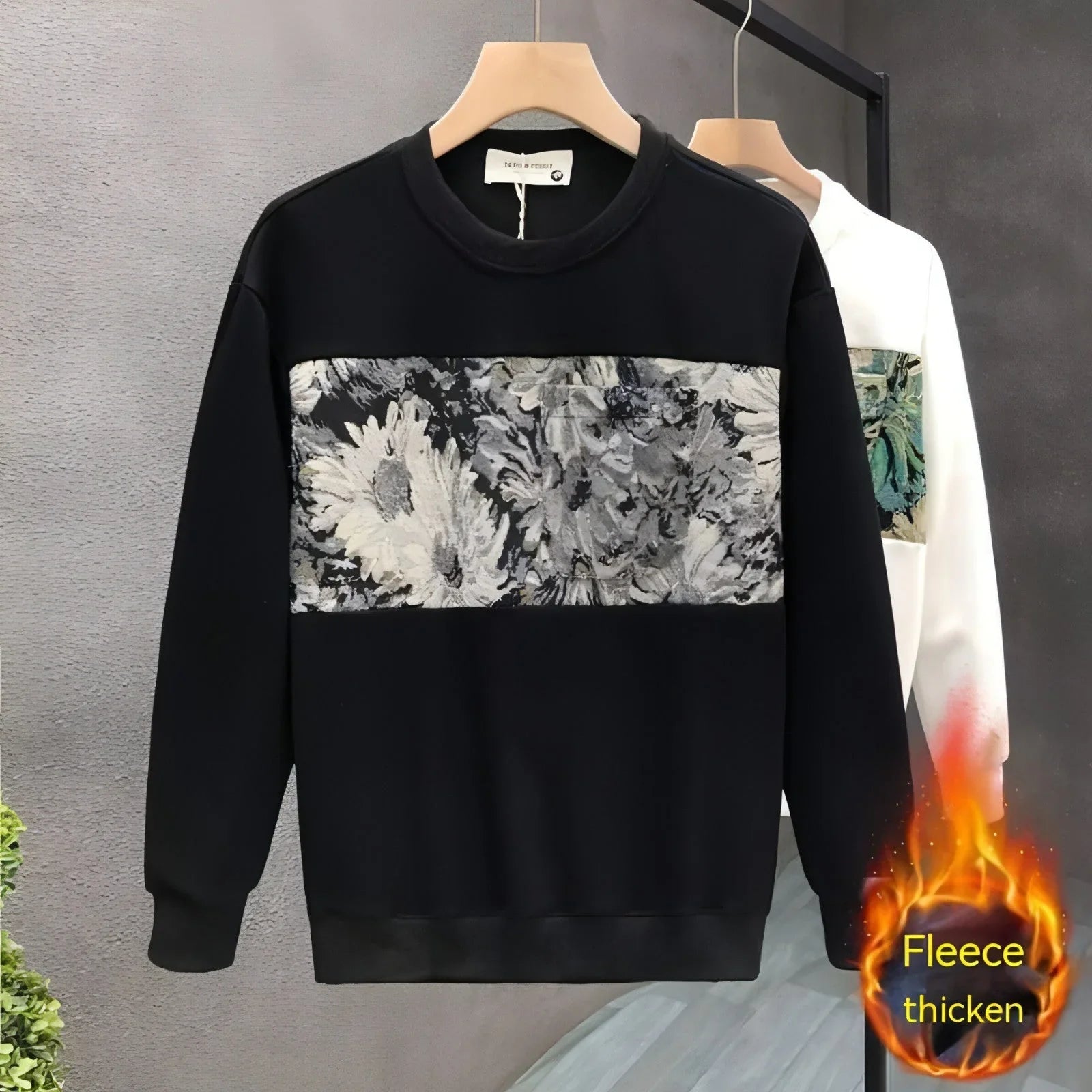 Fashion Brand Crew Neck Pullover Sweatshirt Men - Which Mark