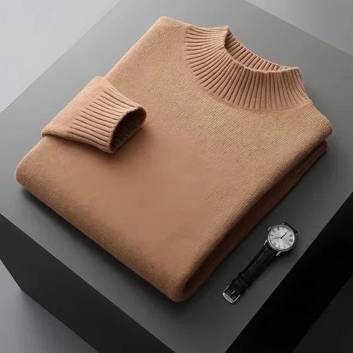 Mock Neck Sweater Men's Pure Wool - Which Mark