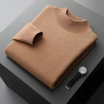 Mock Neck Sweater Men's Pure Wool - Which Mark