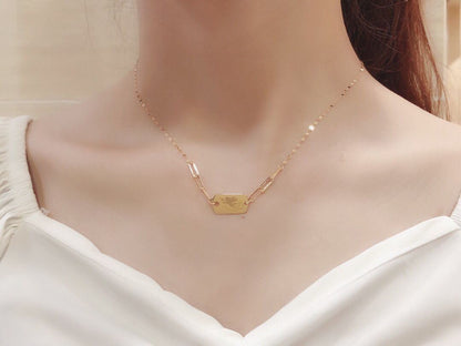 18k gold angel clavicle chain - Which Mark
