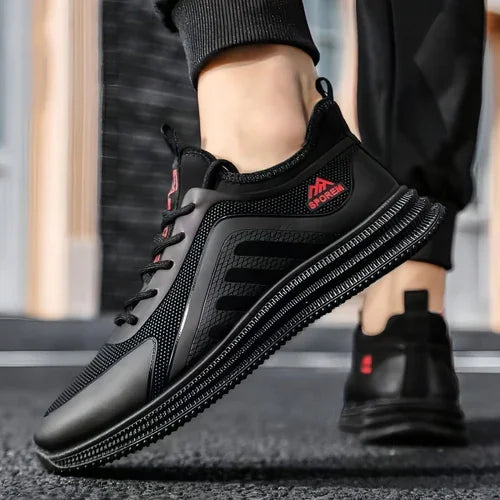Men's Fly Woven Mesh Shoes Soft Sole Sneakers - Which Mark