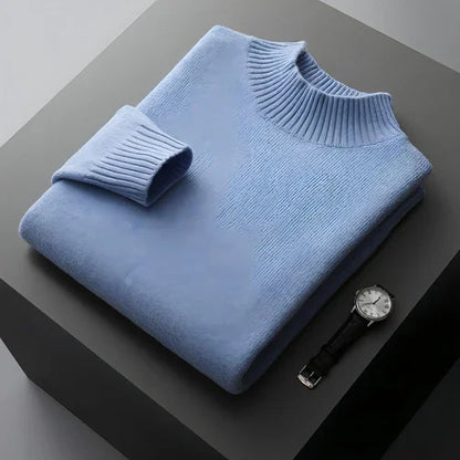 Mock Neck Sweater Men's Pure Wool - Which Mark