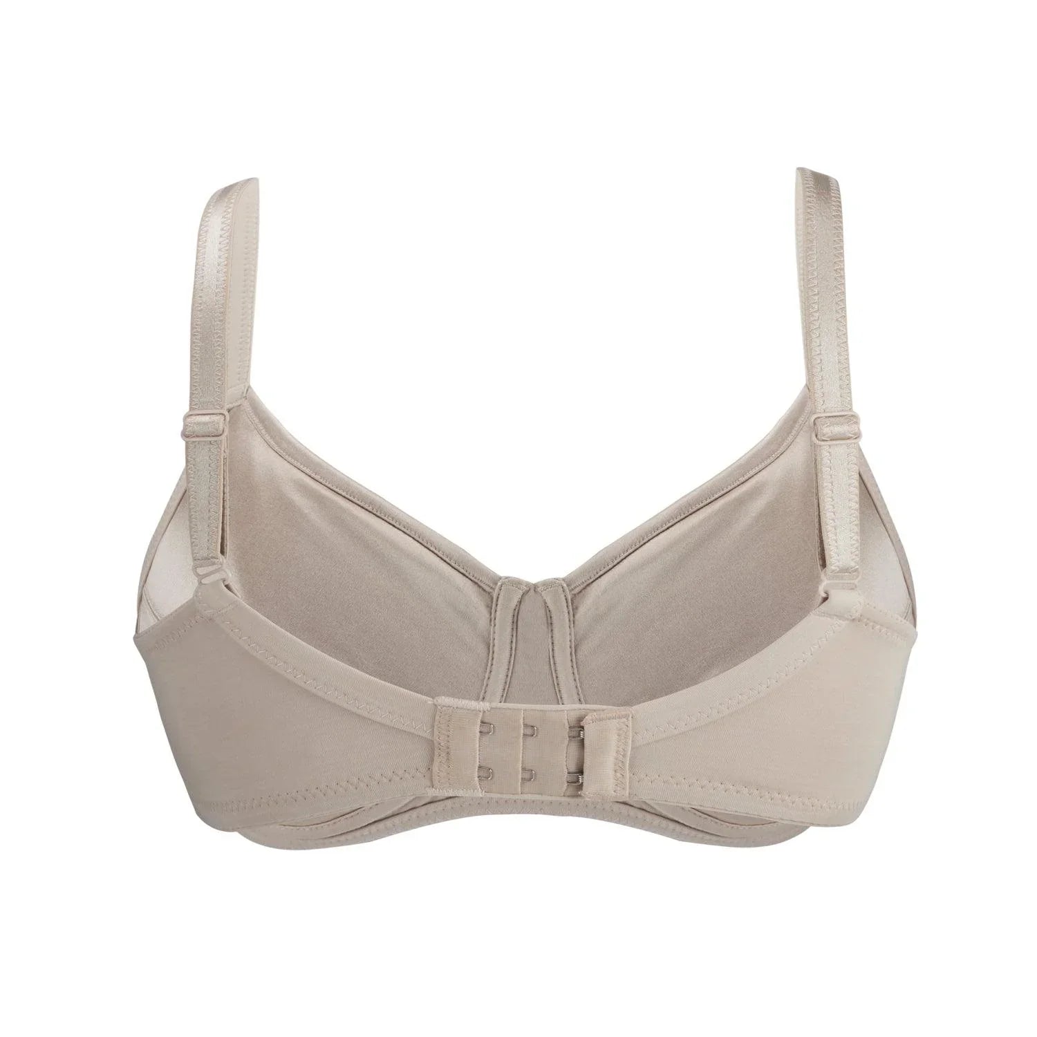 Ivory-Supportive Non-Wired Silk & Organic Cotton Full Cup Bra with - Which Mark