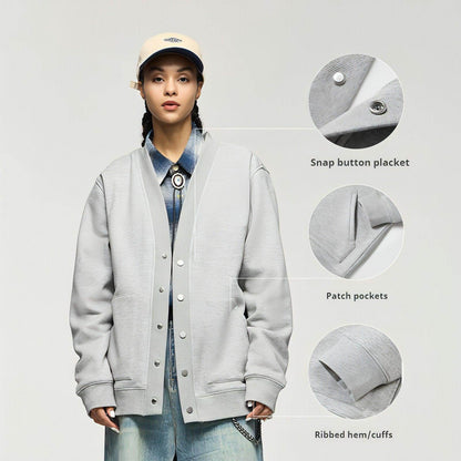 Flame Single-layer Fleece-lined Cardigan Coat Loose-fitting Casual - Which Mark