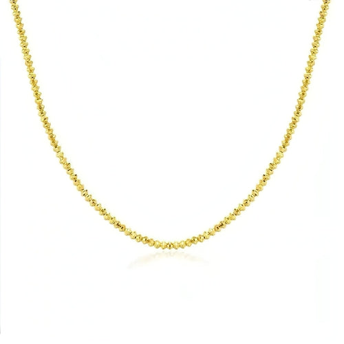Elegant 18K Gold Bungee Wave Bead Necklace - Which Mark