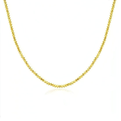 Elegant 18K Gold Bungee Wave Bead Necklace - Which Mark