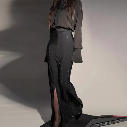 Heavy Industry Hot Diamond Split Wrap Hip Skirt Set - Which Mark