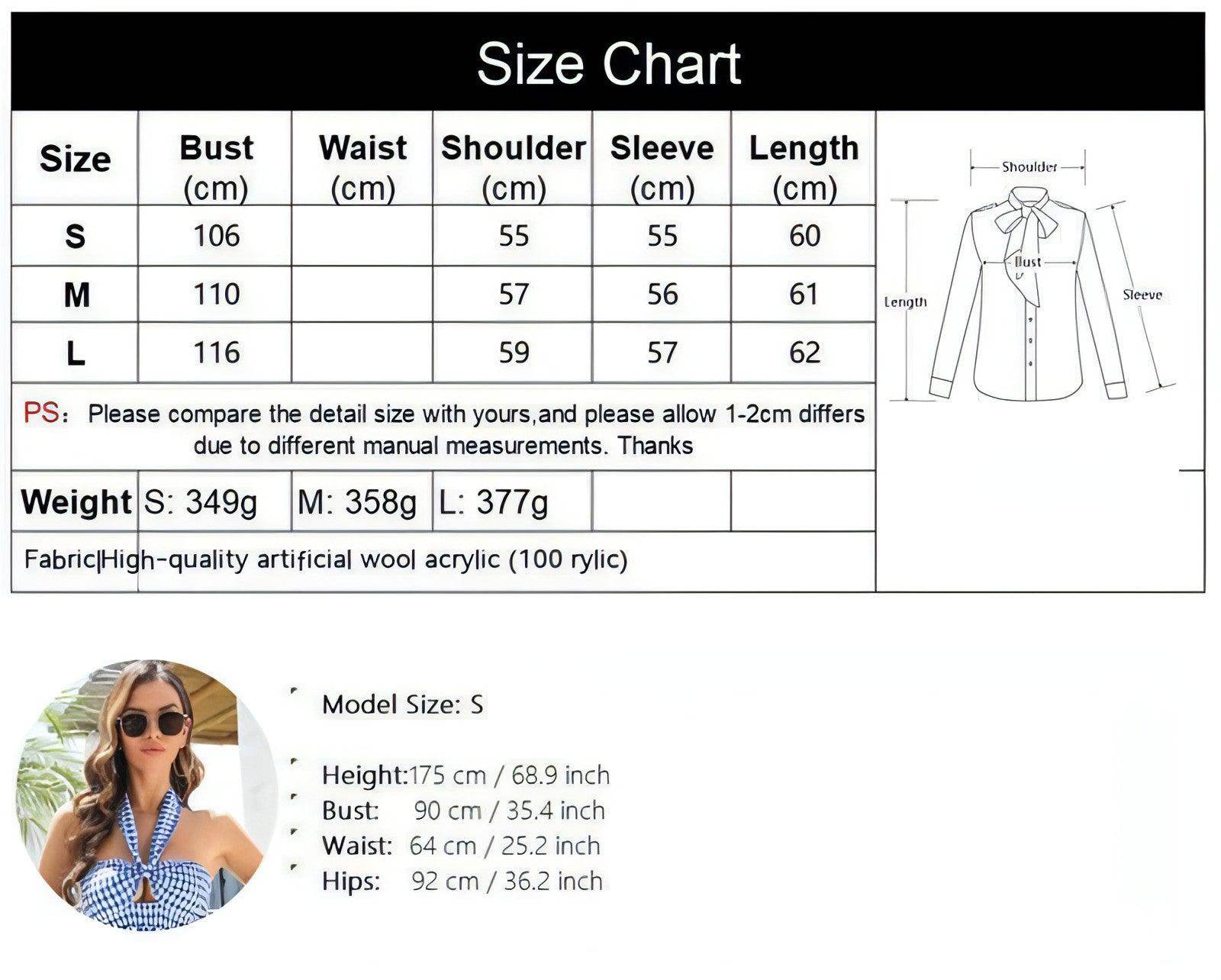 Striped Lapel Sweater Women's - Which Mark