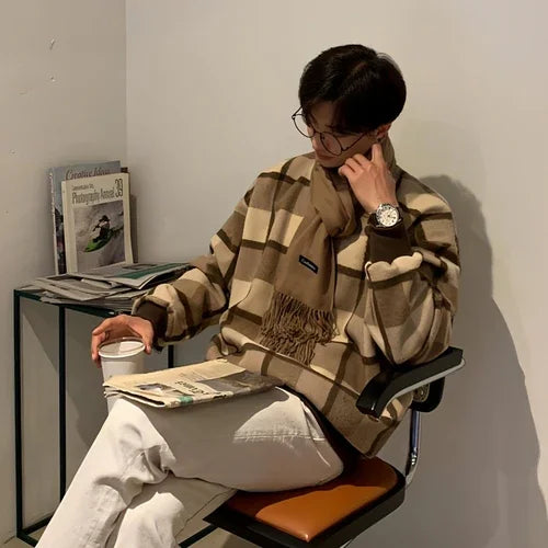 Plush Plaid Sweater Men's - Which Mark