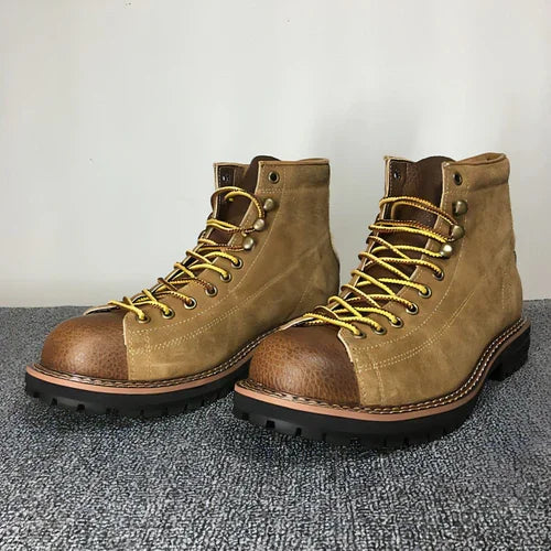 Autumn And Winter Men's Round Toe Fashion Casual Leather Shoes Martin - Which Mark