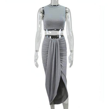 Medium Length Irregular Vest Dress - Which Mark