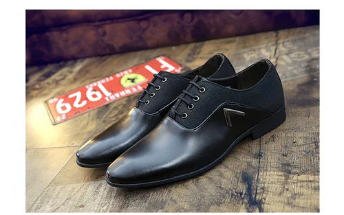 Men's business leather shoes lage size 445678 leather shoes male - Which Mark