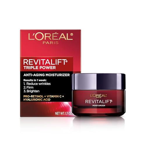 L'Oréal Paris Day Cream, Reduces Look of Wrinkles & Firms Skin, with Pro-Retinol, Vitamin C & Hyaluronic Acid, Revitalift Triple Power LZR, 50ml - Which Mark