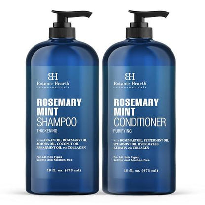 Botanic Hearth Tea Tree Shampoo and Conditioner Set - Nourishing Hair Care with Tea Tree Oil, Peppermint, and Lavender 16Fl oz each - Which Mark