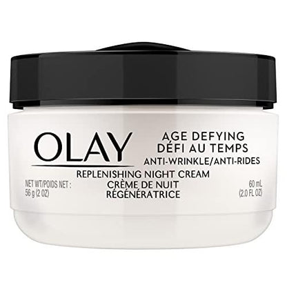 Olay Age Defying Night Face Cream, Anti-Wrinkle, 2-in-1 Replenishing Face Cream, 60 mL - Which Mark