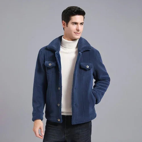Grain Fleece Men Jacket Autumn And Winter New Style - Which Mark