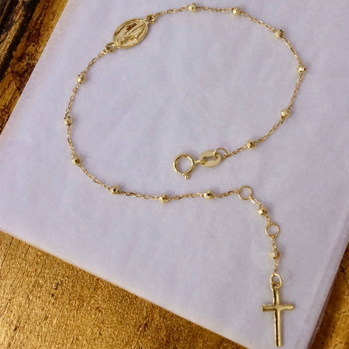 Vintage Cross 18K Gold Necklace Bracelet - Which Mark