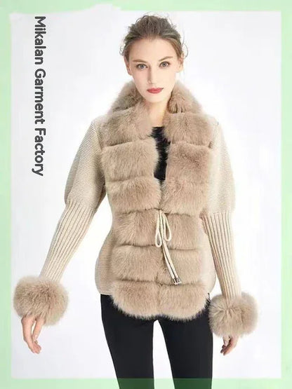Placket Cuff Detachable Women's Jacket - Which Mark