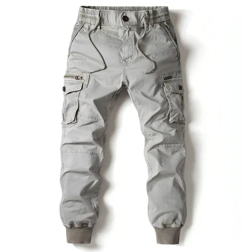 Spring Men's Tappered Work Clothes Multi-pocket Loose Casual Pants - Which Mark